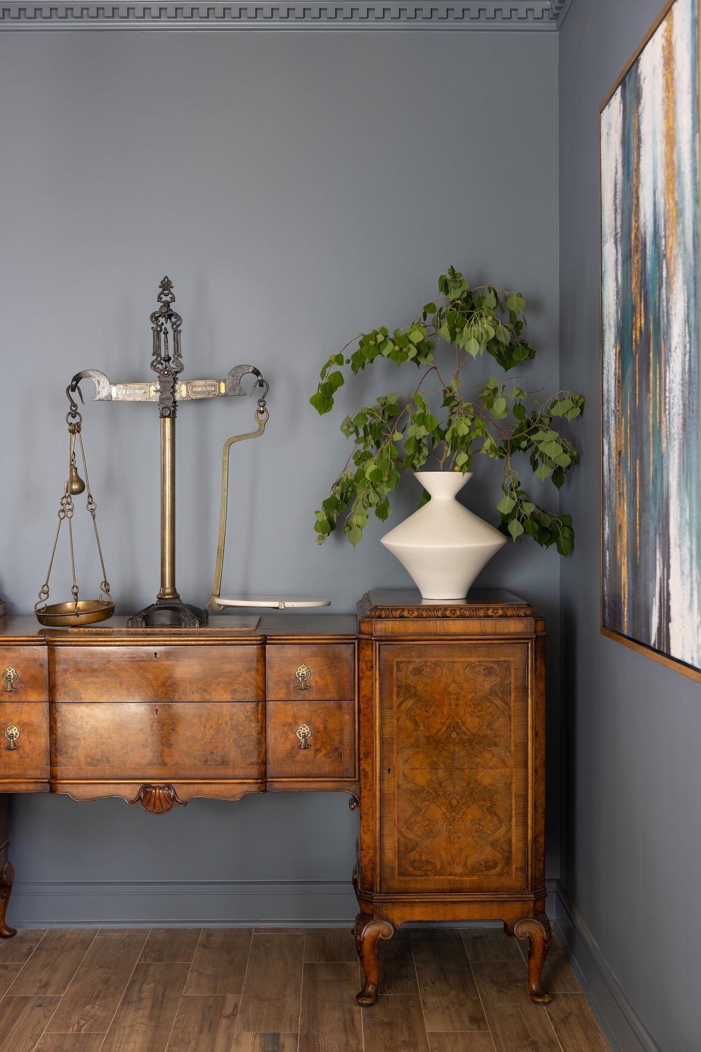 BERGEN WHITE STONEWARE VASE