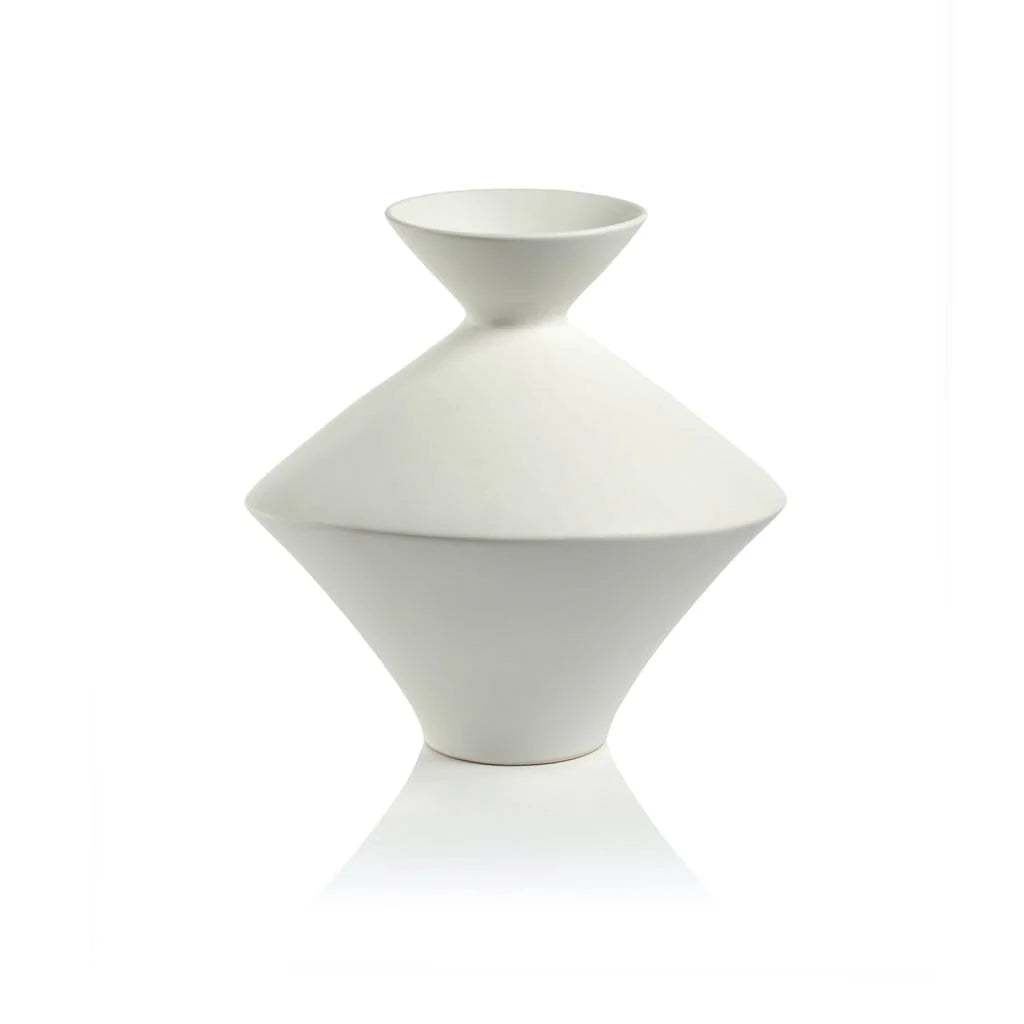BERGEN WHITE STONEWARE VASE