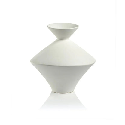 BERGEN WHITE STONEWARE VASE