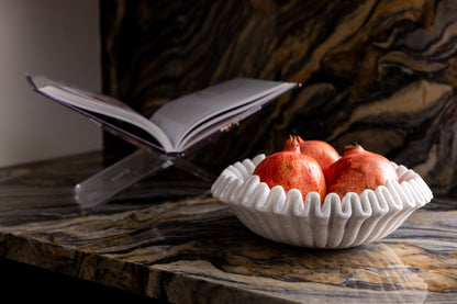 SCALLOPED MARBLE BOWL