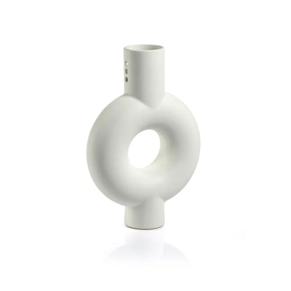 STOCKHOLM WHITE STONEWARE VASE
